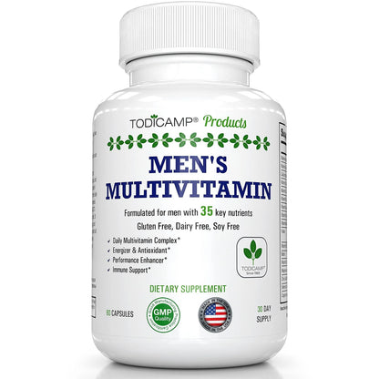 Men'S Multivitamin & Mineral Complex with Plant Based Extracts Multivitamin for Men Improves Overall Health Antioxidant & Natural Body Support 60 Capsules 30 Day Supply