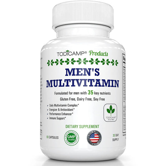 Men'S Multivitamin & Mineral Complex with Plant Based Extracts Multivitamin for Men Improves Overall Health Antioxidant & Natural Body Support 60 Capsules 30 Day Supply