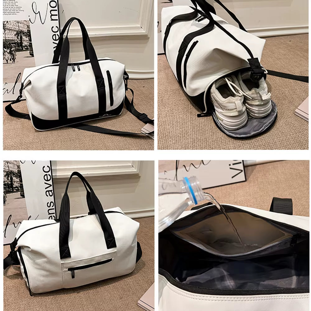 1Pcs Gym Bag with Shoes Compartment, Stylish Duffle Travel Bag for Plane,Lightweight Duffle Bag for Women & Men,Sport Gym