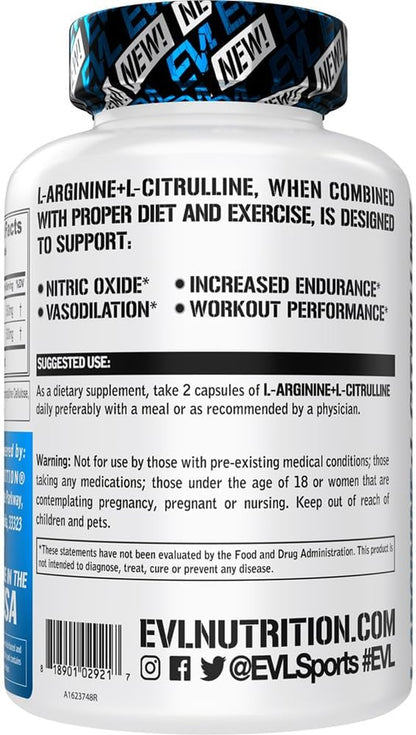 EVL L-Carnitine Supplement for Weight Loss Support - L Carnitine 500Mg Diet Pills for Weight Loss Lean Muscle Growth and Fat Burning Support with Stimulant Free L Tartrate - 120 Servings