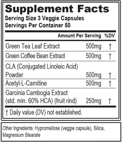 EVL Weight Loss Support Pills - Premium Multipurpose Appetite Metabolism and Fat Loss Support for Men and Women - Leanmode with Green Coffee Bean Extract CLA and Garcinia Cambogia - 50 Servings