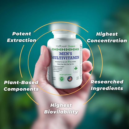 Men'S Multivitamin & Mineral Complex with Plant Based Extracts Multivitamin for Men Improves Overall Health Antioxidant & Natural Body Support 60 Capsules 30 Day Supply