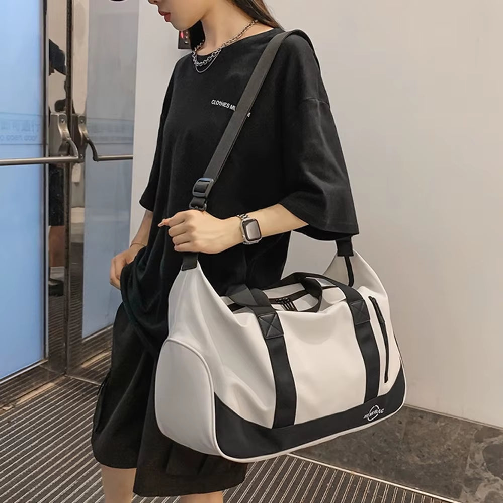 1Pcs Gym Bag with Shoes Compartment, Stylish Duffle Travel Bag for Plane,Lightweight Duffle Bag for Women & Men,Sport Gym