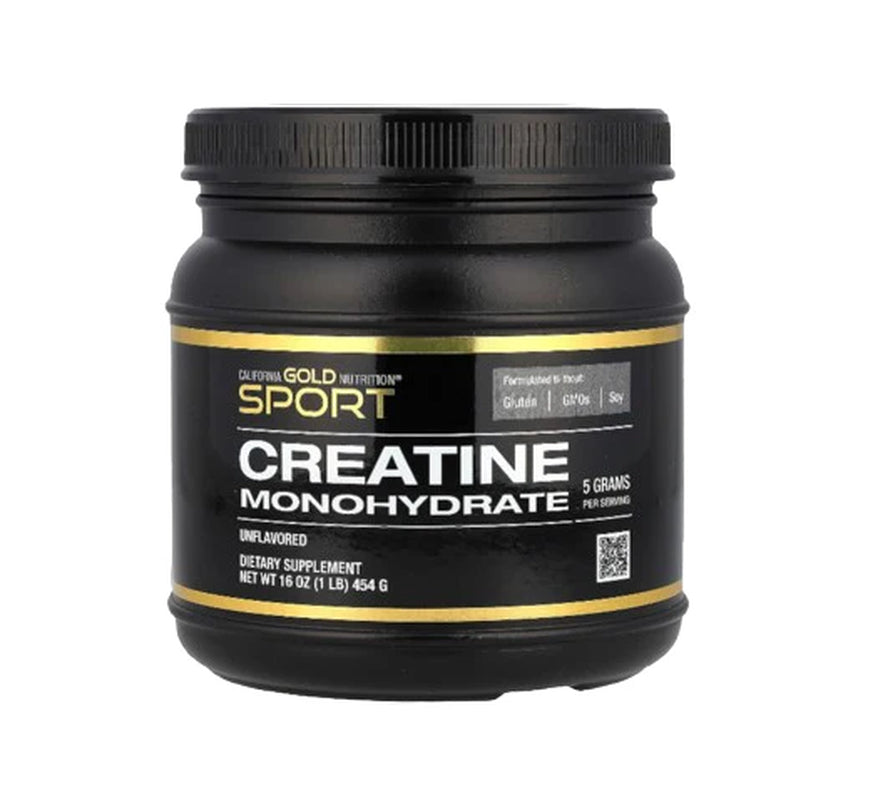 California Gold Nutrition, Creatine Powder, Micronized, Muscle and Strength Support, Creatine Monohydrate, No Gluten, No Gmos, No Soy, Unflavored, 16 Oz (454 G)