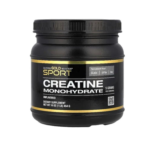 California Gold Nutrition, Creatine Powder, Micronized, Muscle and Strength Support, Creatine Monohydrate, No Gluten, No Gmos, No Soy, Unflavored, 16 Oz (454 G)