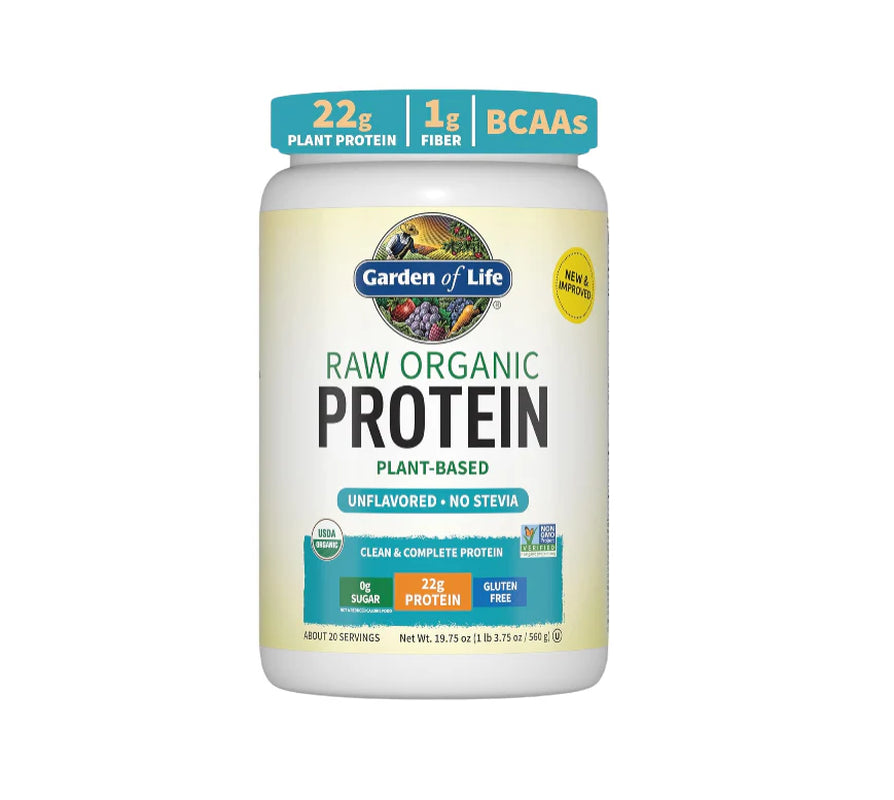 Garden of Life Organic Vegan Protein Powder, Plant Based & Bcaas, Organic Protein Powder with Probiotics & Enzymes, Non-Gmo, Gluten-Free Lactose Free 1.2 LB
